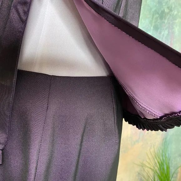 📌 Paradox Elegant Business 3 Piece Plum Skirt Set - Top - Skirt - Jacket