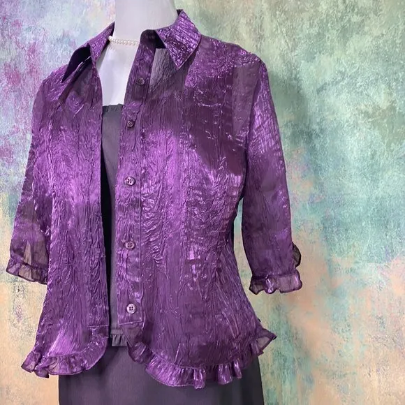 📌 Paradox Elegant Business 3 Piece Plum Skirt Set - Top - Skirt - Jacket