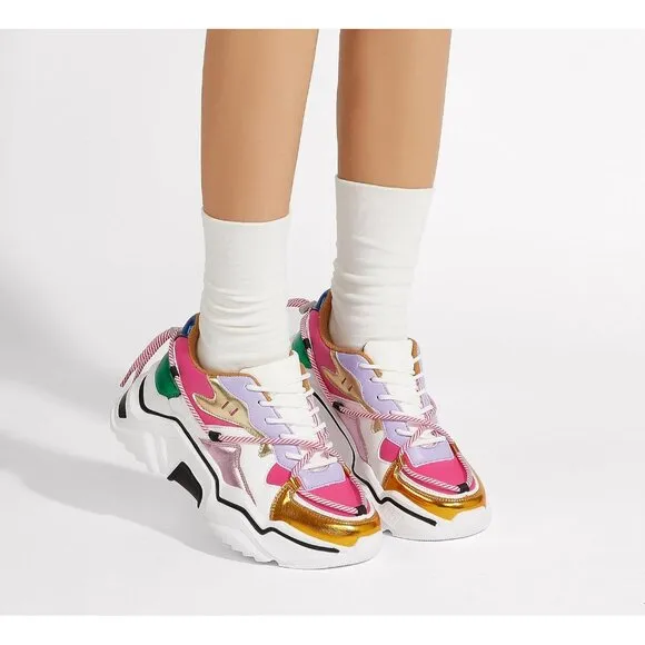 ✨ Women's Purpel Fashion Sneakers Retro Stylish Cute Chunky Dad Walking Shoes