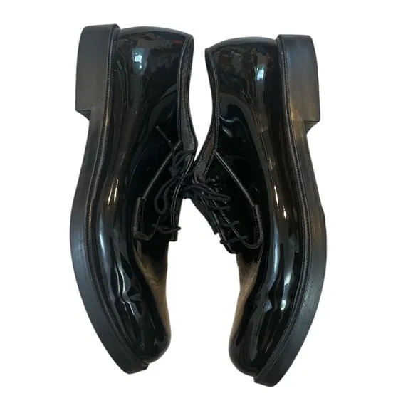 00111 Bates Dura Shock High Gloss Military Oxford Shoes Men’s Black Size 9D