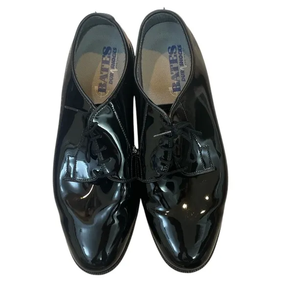 00111 Bates Dura Shock High Gloss Military Oxford Shoes Men’s Black Size 9D