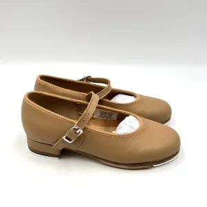 11 NARROW WIDTH Bloch Girls S0302G Tap-On Tan Leather Mary Jane Tap Dance Shoes