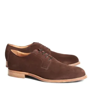 1818 Brooks Brothers Brown Italian Suede Men's Lace-Up Shoes