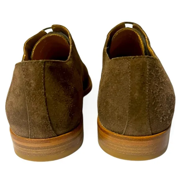 1818 Brooks Brothers Brown Italian Suede Men's Lace-Up Shoes