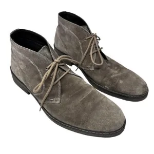 1901 Made in Italy Men's Grey Suede Shock Absorber Lace Up Chukka Boots 44 (10)