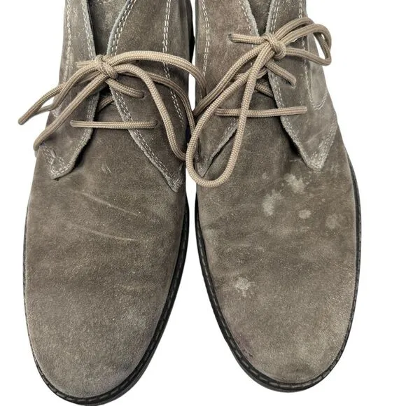 1901 Made in Italy Men's Grey Suede Shock Absorber Lace Up Chukka Boots 44 (10)