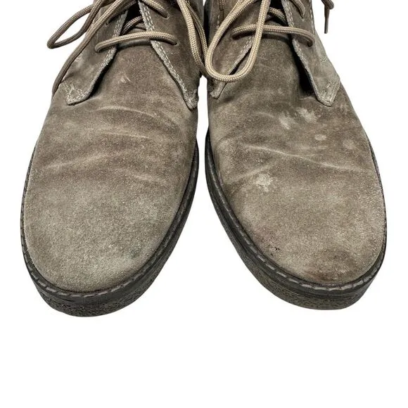 1901 Made in Italy Men's Grey Suede Shock Absorber Lace Up Chukka Boots 44 (10)