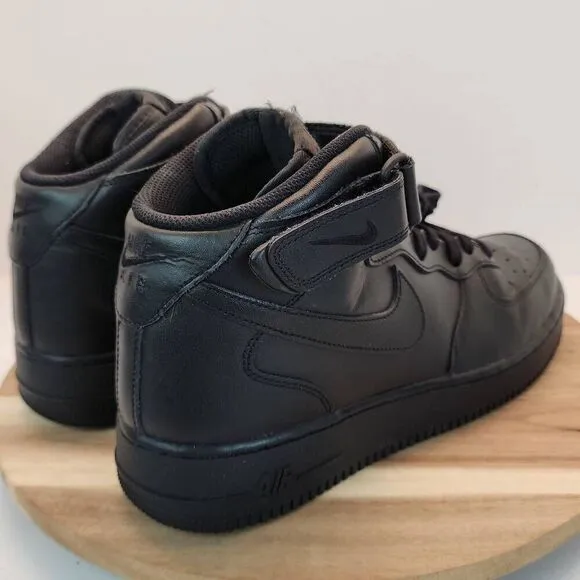 2008 Nike Air Force 1 Mid Black 315123-001 Mens sz 10