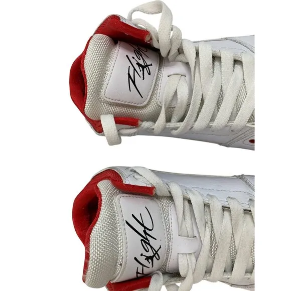 2013 Air Jordan Flight Mid 8.5 Goat Basketball Shoes Mens White GUC 599593-101