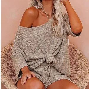 2 Piece Shorts &amp; Top Sweater Set