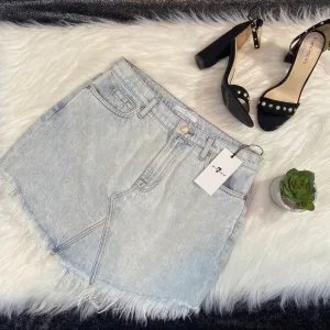 7 For All Mankind Denim Ripped skirt