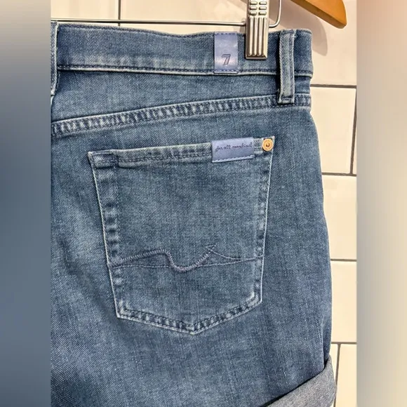 7 For All Mankind Mid Roll Shorts shore 27