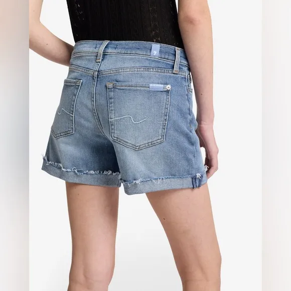 7 For All Mankind Mid Roll Shorts shore 27