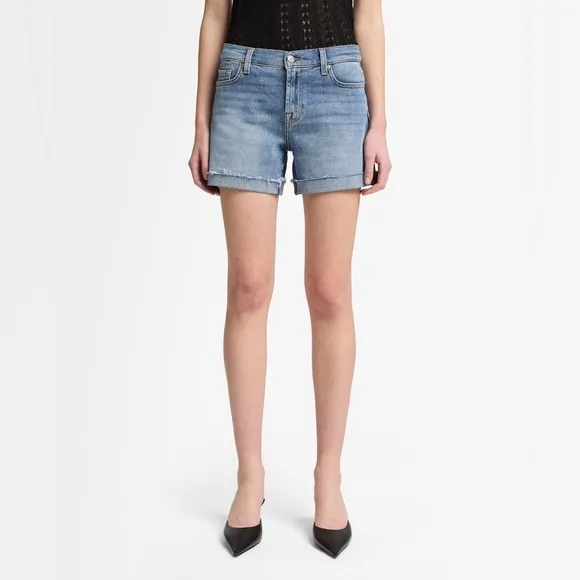 7 For All Mankind Mid Roll Shorts shore 27
