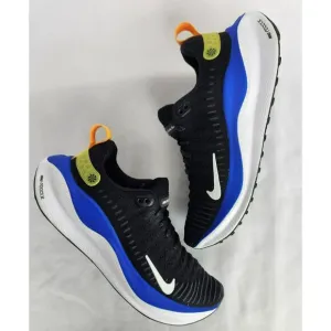 7.5 WOMEN'S NIKE REACTX INFINITY RUN 4 BLACK BLUE WHITE DR2665-005 RUNNING SHOES