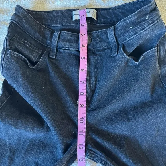 Abercrombie &amp; Fitch High Rise Skinny Jean black size 25/0R