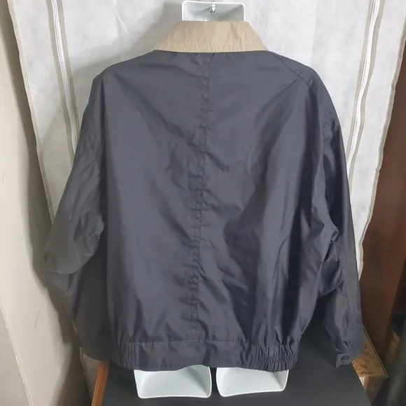 Aberdeen Collection Mens Size XL Blouson Jacket Black Coat Beige Collar …