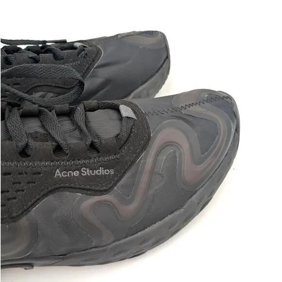 Acne Studios Ribbon Athletic Low-Top Sneaker Shoes Lace-Up Black Size US11 EU44