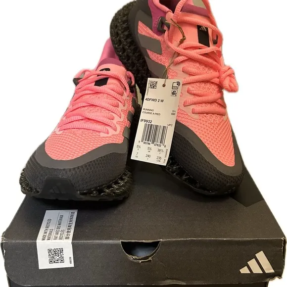 ADIDAS 4DFWD 2 RUNNING SHOES SZ 7 Beam Pink / Silver Metallic / Lucid Fuchsia