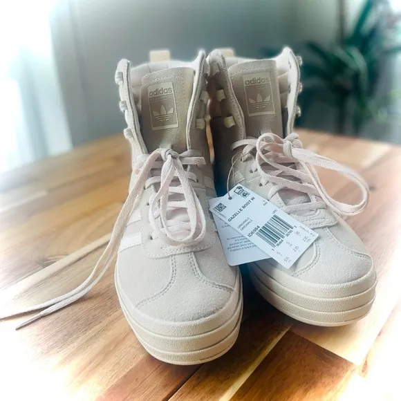 ADIDAS | 6.5 / 7 / 7.5 / 8 | Gazelle Bold Ivory Wonder High Top Boot Platforms