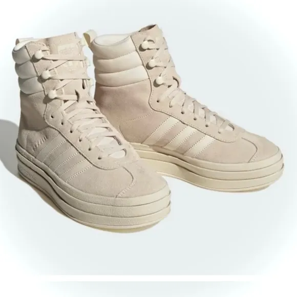 ADIDAS | 6.5 / 7 / 7.5 / 8 | Gazelle Bold Ivory Wonder High Top Boot Platforms