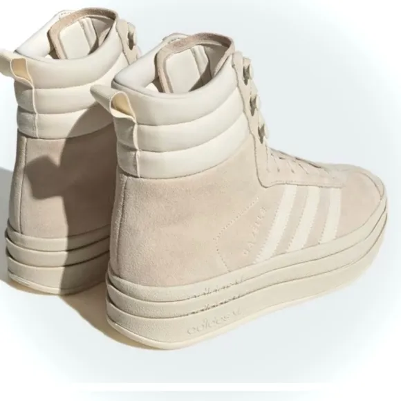 ADIDAS | 6.5 / 7 / 7.5 / 8 | Gazelle Bold Ivory Wonder High Top Boot Platforms