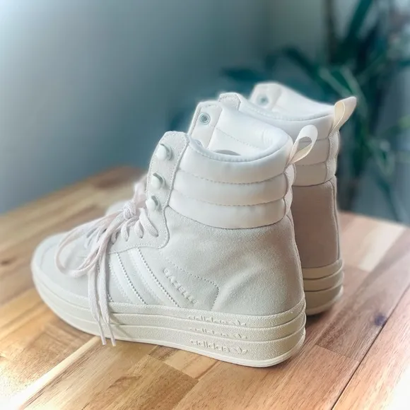 ADIDAS | 6.5 / 7 / 7.5 / 8 | Gazelle Bold Ivory Wonder High Top Boot Platforms