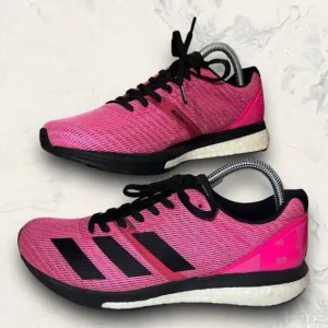 Adidas Adizero Boston 8 Running Shock Pink Black Shoes F34059 Men’s Size 8