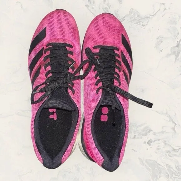 Adidas Adizero Boston 8 Running Shock Pink Black Shoes F34059 Men’s Size 8