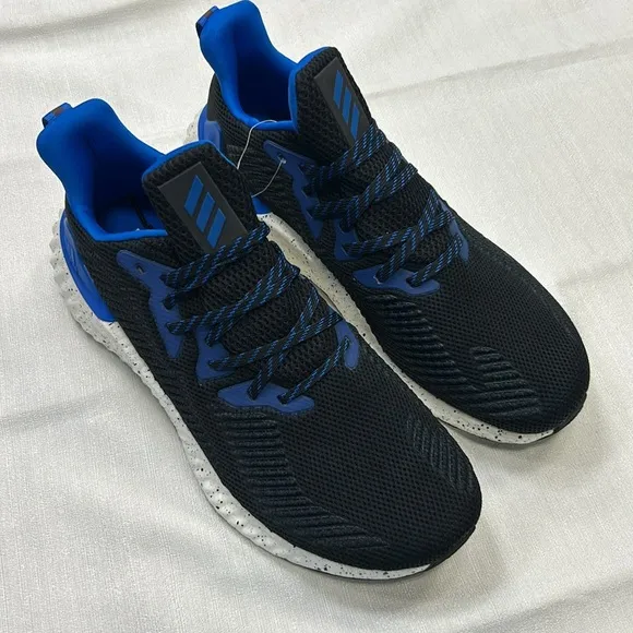 Adidas Alpha Boost Black and Blue Running Shoes