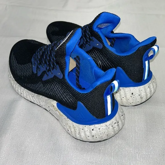 Adidas Alpha Boost Black and Blue Running Shoes