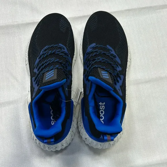 Adidas Alpha Boost Black and Blue Running Shoes