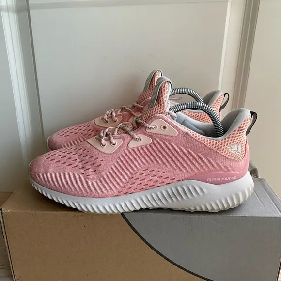 Adidas Alphabounce EM “Icey Pinktrace Pink” Women Sneakers Running Shoes - SZ 8