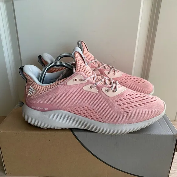 Adidas Alphabounce EM “Icey Pinktrace Pink” Women Sneakers Running Shoes - SZ 8