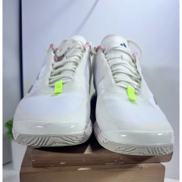 Adidas Avacourt Sneaker White/Core Black/Lucid Lemon Yellow Pink Size 9