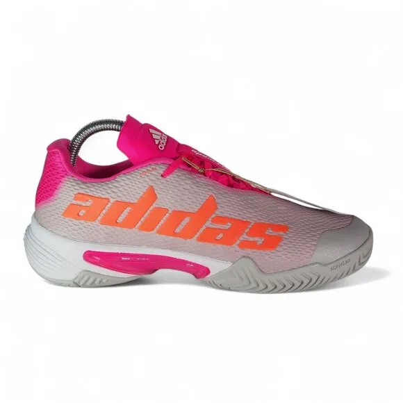 Adidas Barricade 'Grey Team Shock Pink' Tennis Pickleball Shoes HR2036 Women's 8