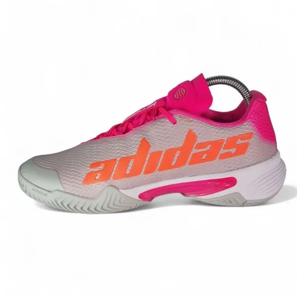 Adidas Barricade 'Grey Team Shock Pink' Tennis Pickleball Shoes HR2036 Women's 8