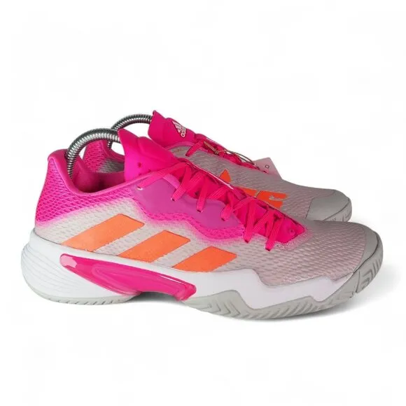 Adidas Barricade 'Grey Team Shock Pink' Tennis Pickleball Shoes HR2036 Women's 8