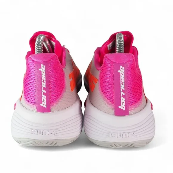 Adidas Barricade 'Grey Team Shock Pink' Tennis Pickleball Shoes HR2036 Women's 8
