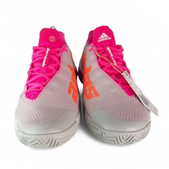 Adidas Barricade 'Grey Team Shock Pink' Tennis Pickleball Shoes HR2036 Women's 8