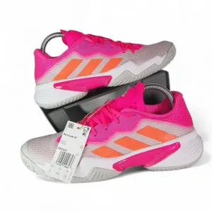 Adidas Barricade 'Grey Team Shock Pink' Tennis Pickleball Shoes HR2036 Women's 8