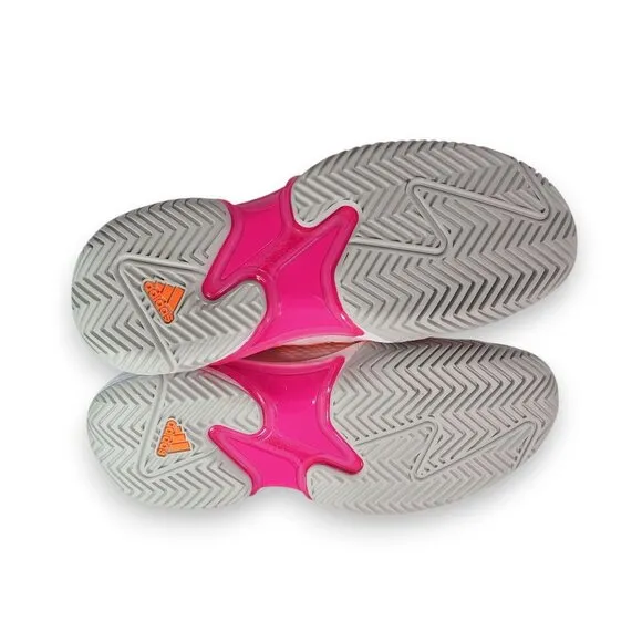Adidas Barricade 'Grey Team Shock Pink' Tennis Pickleball Shoes HR2036 Women's 8