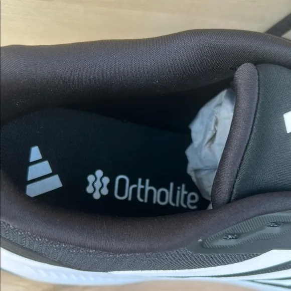 Adidas Black and White Athletic Shoes for Performance RunFalcon 5