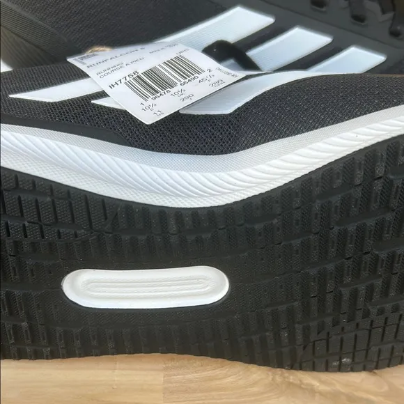 Adidas Black and White Athletic Shoes for Performance RunFalcon 5