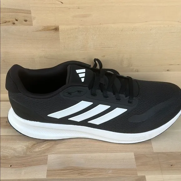 Adidas Black and White Athletic Shoes for Performance RunFalcon 5