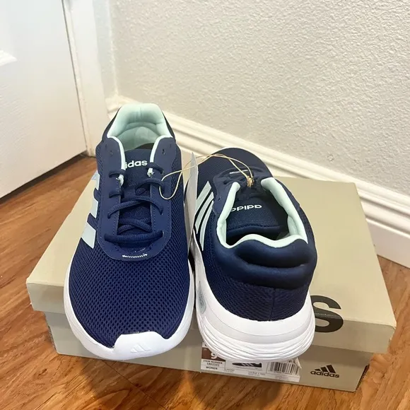 Adidas Blue and White Athletic Sneakers Lightweight Design