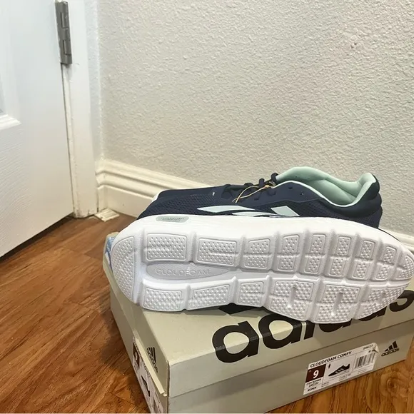 Adidas Blue and White Athletic Sneakers Lightweight Design