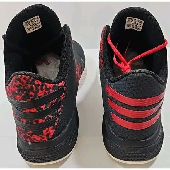 ADIDAS BOUNCE MEN'S BASKETBALL SHOES RED AND BLACK SIZE 12.5 US