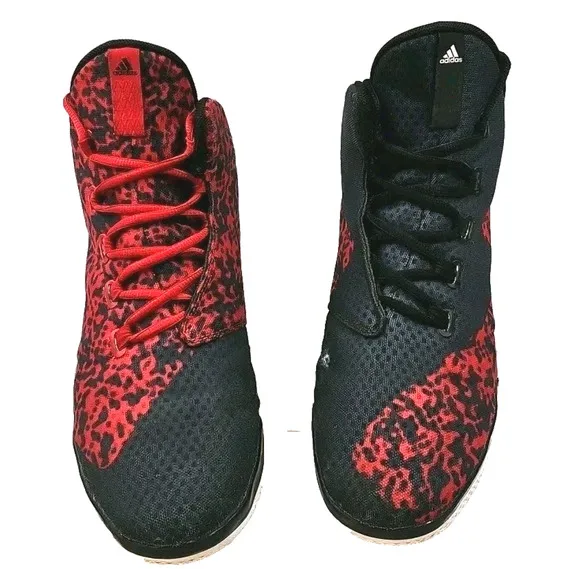 ADIDAS BOUNCE MEN'S BASKETBALL SHOES RED AND BLACK SIZE 12.5 US
