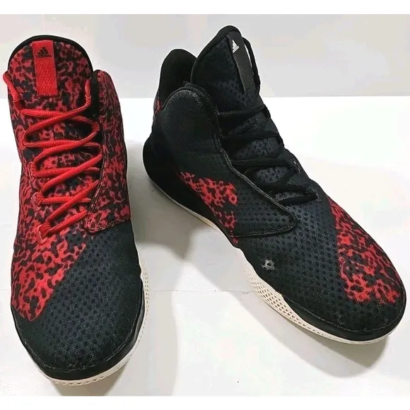 ADIDAS BOUNCE MEN'S BASKETBALL SHOES RED AND BLACK SIZE 12.5 US
